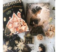 Scrapbooking Adesivi per Scrapbooking Accessori Ta Merry Natale Washi Stickers PET Clear Sticker Book 20 Fogli Bullet Journaling Adesivi Decorativi per Album Fai da te(Christmas Series 2)