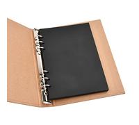 Scrapbooking Album Fotografico 20 Pagine, Quaderno Raccoglitore ad Anelli A5, Taccuino Appunti Ricaricabile 6 Anelli, Sketchbook Libro per Schizzi per Famiglia Scolastico Viaggio Scrivere (Nero)