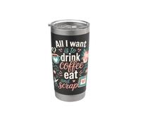 Scrapbooking Mangiare Bere Caffè e Scrap Scrapbook Mama Women Bicchiere termico in acciaio inox doppia parete