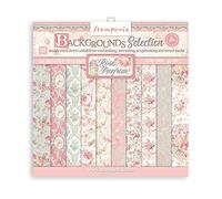 Scrapbooking Small Pad 10 fogli CM 20,3 x 20,3 (8 "X8") Backgrounds Selection - Rose Perfum