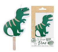 ScrapCooking 0346 - Candela di compleanno Dino grande XXL Dinosauro, decorazione in legno Paraffina Torta, accessorio per feste, bambini, pasticceria, ragazza, ragazzo, animali giungla - verde