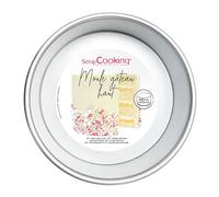 ScrapCooking 1891 - Stampo per torta rotondo, Ø 20 cm, in alluminio, con bordi alti, stampo per torte, panettone, genovese, Molly Cake, brioche, pasticceria professionale, in metallo