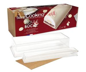ScrapCooking 1921 - Stampo a Forma di Ceppo, in PVC, 33 x 11,4 x 6,4 cm, Colore: Bianco