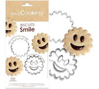 ScrapCooking - 2 Taglierina per biscotti "Smile" - Stampini per biscotti in acciaio inox - Kit stampi per dolci - Tortine sabbiate al cioccolato - Accessori per pasticceria Bambino Gustare - 2112