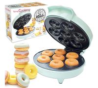 ScrapCooking 3887 - Macchine per Mini Donuts e Ciambelle, con piastra riscaldante anti-aderente, idea regalo, pasticceria, cucina, con ricetta, verde acqua, 3887