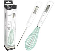 ScrapCooking 5167 - Frusta termometro per pasticceria 2-in-1, termometro da cucina per cottura al cioccolato, caramello, zucchero, con sonda di temperatura rimovibile, in silicone, compatibile con