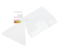 ScrapCooking 5188 - Set di 2 pettini per glassa, in plastica, 13 x 9,5 x 0,1 cm, Colore: Bianco
