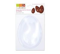 ScrapCooking 9470 - Stampo per Uovo di Cioccolato in PVC, Bianco, 13 x 8,5 cm