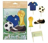 ScrapCooking - Cake Toppers Calcio - Decorazioni in Carta per Torte e Cupcake - Maglia, Pallone, Porta - Decorazioni Compleanno Football - 4946