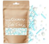 ScrapCooking - Decorazioni dolci Rods Blu 70g - Sprinkles Pasticceria Turchese, Azzurro Cielo e Bianchi Commestibili - Perle di zucchero - Decorazione Dessert Torte Biscotti Cupcakes Compleanno - 7448