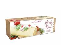 ScrapCooking - Kit di tronchi di Natale arrotolati, accessori per pasticceria con tappetino in silicone, boccole in acciaio inox e tasche per pasticceria, ricetta dessert di Natale, tronco vaniglia,