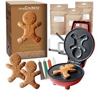 ScrapCooking - Kit Fabbrica per Ginger - Con Macchina per Pupazzi di Natale, Taglierina in acciaio inox e penne choco - 3815