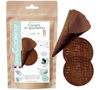 ScrapCooking - Preparazione per cupcake e waffle 260 g - Gusto cioccolato - Mix per wafer e coni di ghiaccio croccanti - Cuocere al forno - Fabbricato in Francia - 8547