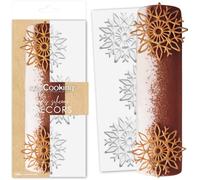 ScrapCooking - Stampo per piastrelle croccanti "Fiocchi" - Tappetino in silicone in rilievo per creare decorazioni per tronchi e torte, 28 x 18 cm, decorazioni per pasticceria, dessert di Natale -