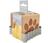 ScrapCooking - Timbro per pasticceria in legno, motivo gatto con 1 taglierino per biscotti e cubo, decorativo, con 5 facce incise in rilievo, decorazione 5124, bianco e nero