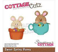SCRAPPING COTTAGE INC COTTAGECUTZ Fustelle SPR Bunny, Dolce Coniglio Primavera da 2.1" a 2.9", taglia unica