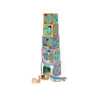SCRATCH 276181229 - Torre impilabile con 3 animali in legno, motivo: oceano, dai 12 mesi in su
