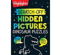 Scratch-Off Hidden Pictures Dinosaur Puzzles: 64-Page Dinosaur Activity Book with Scratch Art for Kids
