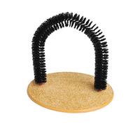 Scratch Arch Massager - Cat Grooming Self-Care, Itching Relief Artifact, Bristle Brush Pad, Carpet Base Tool | Shedding Prevention Solution, Health Claw Care Accessory For Felines