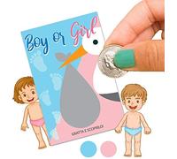 Scratch card rivela sesso del neonato mod. Cicogna - Set 10 Gratta e scopri se è maschio o femmina It's a boy o girl?- kamiustore