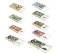 Scratch Cash Bundle Rublo Sovietico Soldi per Giocare - 9 mazzette 25 x 1, 3, 5, 10, 50, 100, 200, 500 e 1000 Rublo Sovietico (Dimensioni Reali)