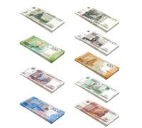 Scratch Cash Mini Bundle Rublo Russo Soldi per Giocare (aumentate al 125%) 250 Banconote, 9 mazzette da 25 x 5, 10, 50, 100, 200, 500, 1000, 2000 e 5000 Rubli Russi