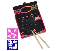 Scratch Paper Art | Scratch Rainbow Art Set - Divertente kit di disegno pasquale progetto di carta da grattare e grattare quaderno per bambini di 3 anni