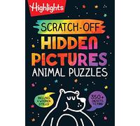 Scratch: Scratch-Off Hidden Pictures Animal Puzzles (Highlights Scratch-Off Activity Books) 64-Page Scratch-Off Activity Book, Discover Hidden Pictures and Scratch Art