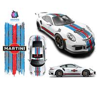 Scratché Martini Racing Stripes Mix Colori Porsche Carrera Boxster Adesivi Set