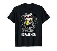 Scratcher Cat Skateboard Funny Kitten Skater Men Boys Kids Maglietta