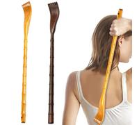 Scratcher posteriore 2pcs 19in manuale liscio Backer posteriore in legno per prurito sollievo da portata porta posteriore scratch per adulti anziani da donna, rotonde
