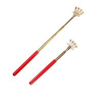 Scratcher Posteriore Estensibile 2 Pezzi in Acciaio Inox | Claw Portatile, Massaggiatore Mano per Schiena, Accessorio per Prurito