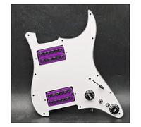 Scratchplate Precablato Caricato Due Humbucker Coil Splitting HH Battipenna Per Chitarra Battipenna Per Chitarra Elettrica (Color : Purple Pickups)