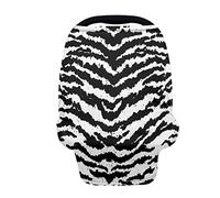 SCRAWLGOD Copertura infermieristica con stampa a strisce nere per l'allattamento al seno multiuso per passeggino infantile baldacchino unisex copertura per seggiolone copertura del carrello della