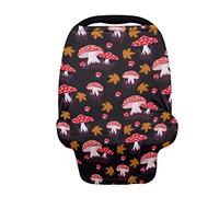 SCRAWLGOD Coprisedili per auto Cherry Blossom Nursing Cover per allattamento al seno, sciarpa morbida e traspirante elastica per seggiolino auto