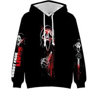 Scream 7 Ghostface Felpa con cappuccio Halloween Horror Movie Inverno Moda Unisex Casual Manica Lunga Streetwear Felpe Top, Stile 3, L