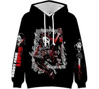 Scream 7 Ghostface Felpa con cappuccio Halloween Horror Movie Inverno Moda Unisex Casual Manica Lunga Streetwear Felpe Top, Stile-1, 3XL