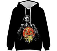 Scream 7 Ghostface Felpa con cappuccio Halloween Horror Movie Inverno Moda Unisex Casual Manica Lunga Streetwear Felpe Top, Stile 8, XL