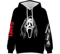 Scream 7 Ghostface Felpa con cappuccio Halloween Horror Movie Inverno Moda Unisex Casual Manica Lunga Streetwear Felpe Top, Stile-2, 3XL