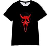 Scream 7 GhostfaceHoodie Halloween Horror Movie t-shirt estate unisex casual elegante design t-shirt cosplay top, Stile 5, 4XL