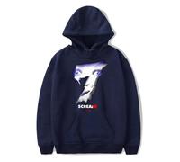 Scream 7 Movie Ghostface Felpa con cappuccio - Horror Unisex Pullover Felpa, grafica spaventosa a maniche lunghe Streetwear per i fan, Marina Militare, L