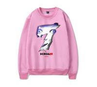 Scream 7 Movie Ghostface felpa girocollo unisex horror film pullover vintage spaventoso grafica Halloween top, rosa, 3XL