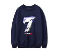 Scream 7 Movie Ghostface felpa girocollo unisex horror film pullover vintage spaventoso grafica Halloween top, Marina Militare, 3XL