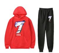 Scream 7 Movie Ghostface Horror felpa con cappuccio unisex spaventoso pullover felpa pantaloni set slasher Halloween tuta, Rosso, 3XL