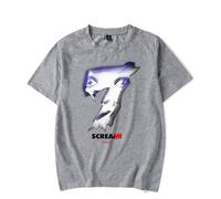 Scream 7 Movie Ghostface T-Shirt - Horror Film Graphic Tee Unisex Manica Corta Casual Streetwear Top per i fan, Grigio, XXS