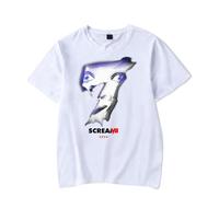 Scream 7 Movie Ghostface T-Shirt - Horror Film Graphic Tee Unisex Manica Corta Casual Streetwear Top per i fan, bianco, XS