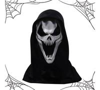 Scream Face Cover Halloween-Terrificante maschera fantasma per vestito in costume | Fright Night Prop per feste, outfit horror roneplay, ossessionato celebrazione festiva per adulti accessori per bamb