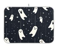 Scream Hanging Ghosts Stars Halloween piatto mat asciugatura mat per cucina bancone scolapiatti pad piatto asciugatrice tappetino cucina piatto asciugatura tappetino 18 x 24 18 x 24