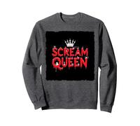 Scream Queen: spettrale regalità di Halloween per i Fan dell'orrore Felpa, Unisex per Adulti, Grigio Scuro, XL