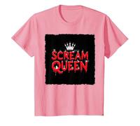 Scream Queen: spettrale regalità di Halloween per i Fan dell'orrore Maglietta, Bambini, Rosa, 3 Anni